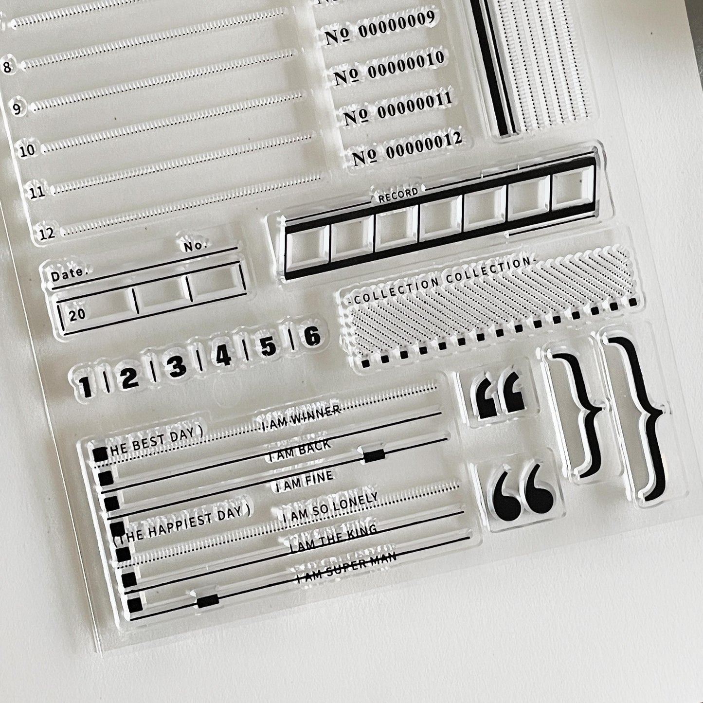 Daily Date Number Composing Journal Clear Stamp | Planner Notebook Transparent Rubber Stamps | Bullet Journal Planner Accessories Supplies