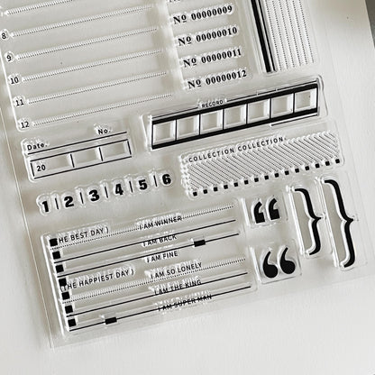 Daily Date Number Composing Journal Clear Stamp | Planner Notebook Transparent Rubber Stamps | Bullet Journal Planner Accessories Supplies