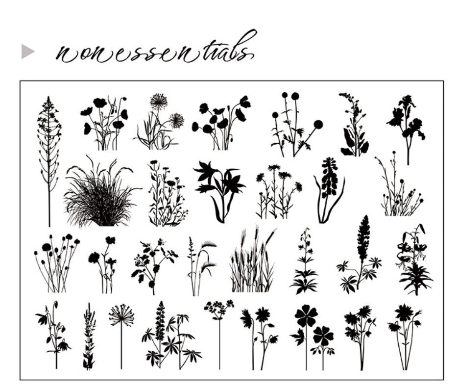Flower Silicone Stamp | Transparent Clear Stamp Set | Scrapbooking Stamp | Planner Stamp | Bullet Journal