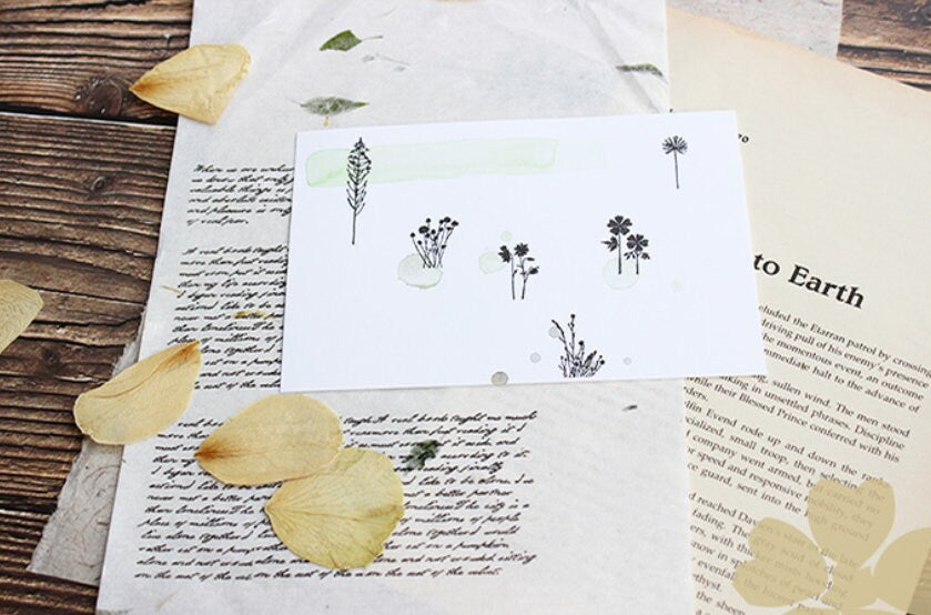 Flower Silicone Stamp | Transparent Clear Stamp Set | Scrapbooking Stamp | Planner Stamp | Bullet Journal