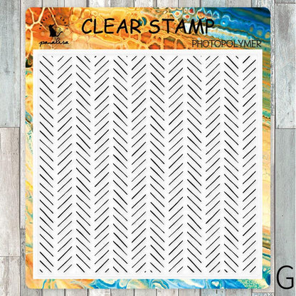 Plaid Leaf Flower Pattern Background Clear Stamp | Planner Notebook Transparent Rubber Stamps| Bullet Journal Planner Accessories Supplies
