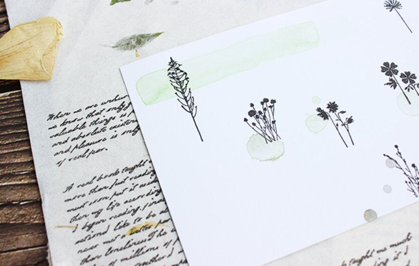 Flower Silicone Stamp | Transparent Clear Stamp Set | Scrapbooking Stamp | Planner Stamp | Bullet Journal