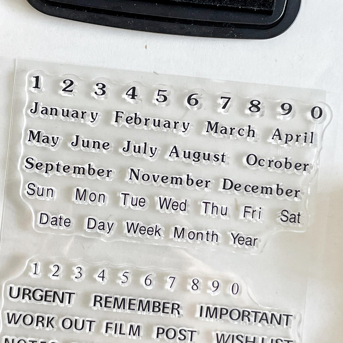 Month Week Calendar Clear Stamp | Monthly Plan Weekly Plan Date 2025 Transparent Rubber Stamps | Bullet Journal Planner Accessories