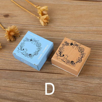 Memo Frame Rubber Stamp | Butterfly Garland Wooden Stamp | Scrapbooking Stamp | Planner Supplies | Rubber Stamp | Junk Journal