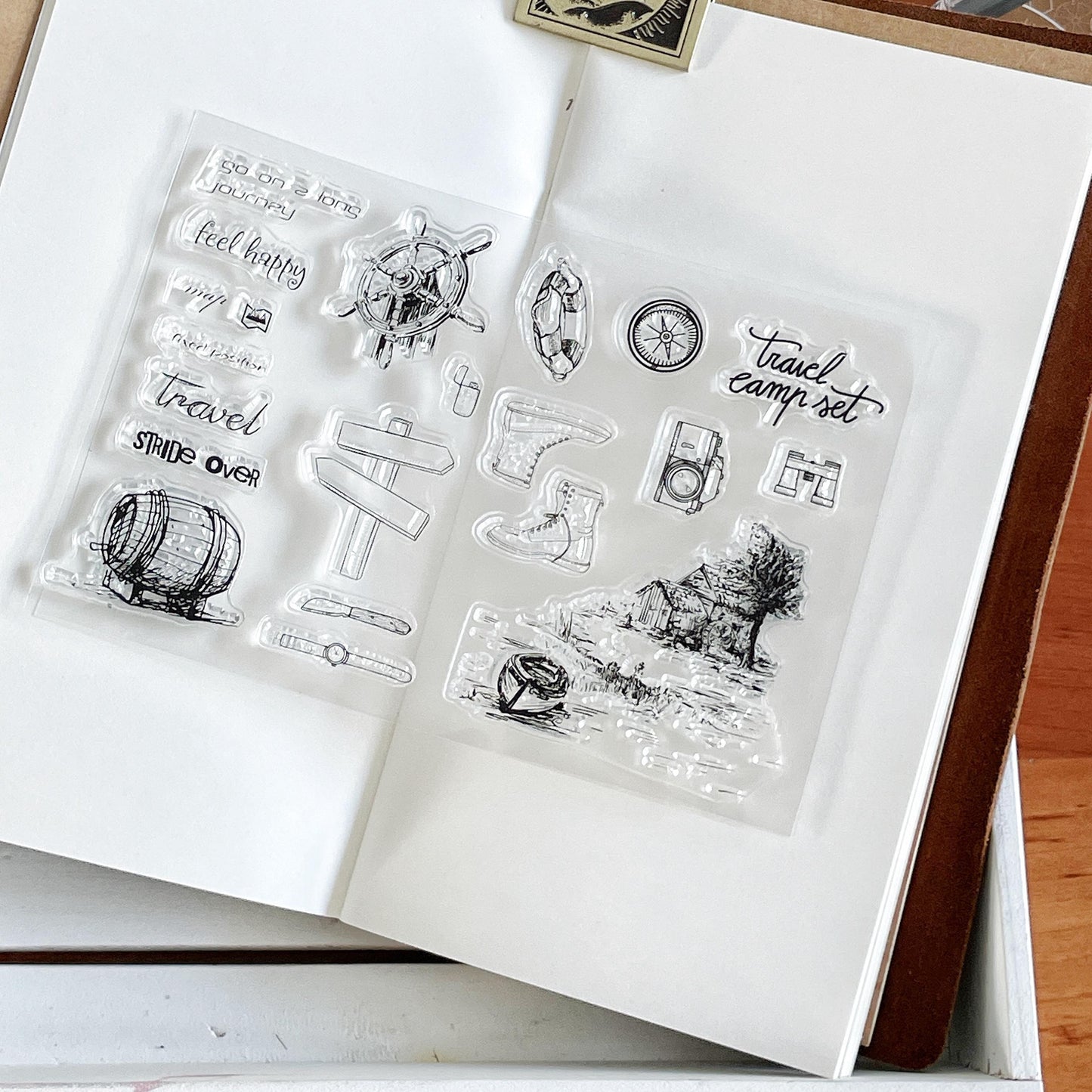 Travel Clear Stamp | Transportation Transparent Rubber Stamps | Bullet Journal Planner Traveler's Notebook Accessories Card Making