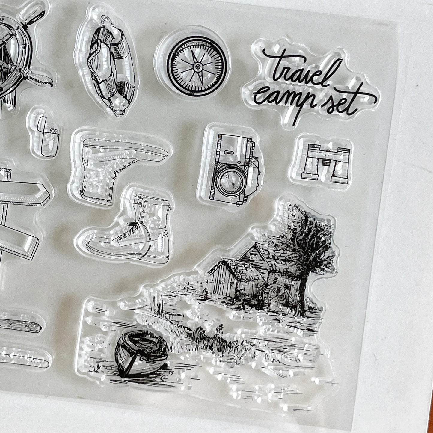 Travel Clear Stamp | Transportation Transparent Rubber Stamps | Bullet Journal Planner Traveler's Notebook Accessories Card Making