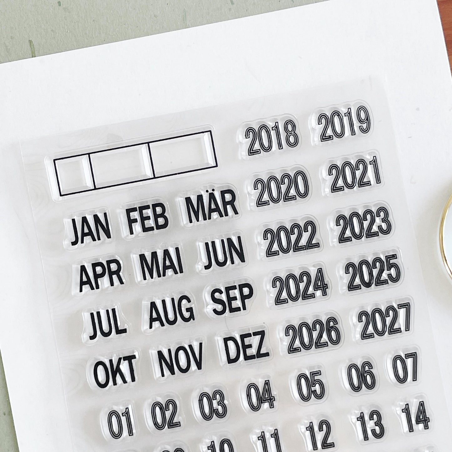 Month Date Calendar Clear Stamp | Monthly Plan Date 2025 Transparent Rubber Stamps | Bullet Journal Planner Accessories Journaling Supplies