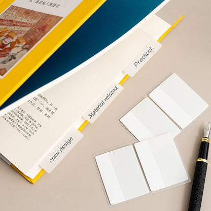 Transparent Page Flags | Sticky Index Tabs | Writable Book Tabs | Annotation Tabs |  School Office Supplies | Reading Booklover Accessories