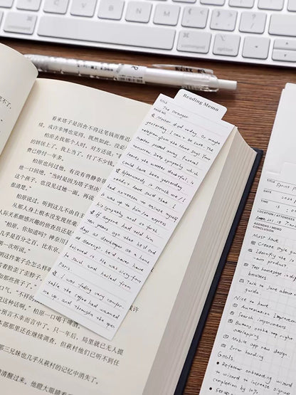 Foldable Reading Memo Notepad | Memo Pad | Monthly Schedule | Weekly Schedule | Coordination | Creative Bookmark | Note Taking | Booklover