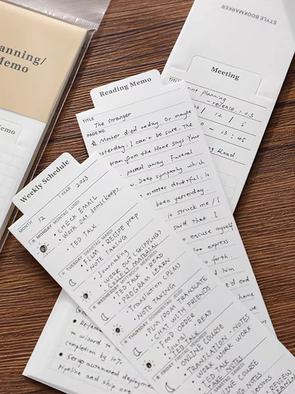 Foldable Reading Memo Notepad | Memo Pad | Monthly Schedule | Weekly Schedule | Coordination | Creative Bookmark | Note Taking | Booklover