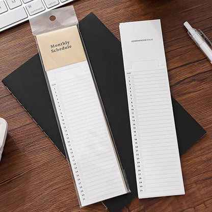 Foldable Reading Memo Notepad | Memo Pad | Monthly Schedule | Weekly Schedule | Coordination | Creative Bookmark | Note Taking | Booklover