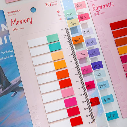 Candy Color Page Flags Sticky Notes | Sticky Index Tabs | Writable Book Tabs | Markers Annotation Tabs |  Planner  Study Supplies