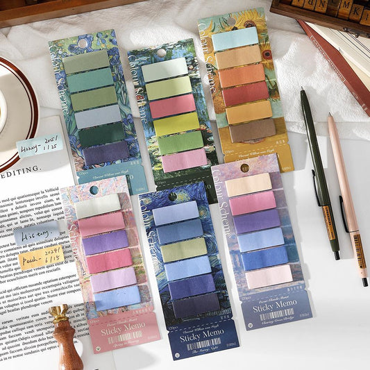 120pcs Oil Painting Color Page Flags | Writable Sticky Book Index Tabs | Markers Annotation Tabs | Booklover Reading Planner Study Supplies