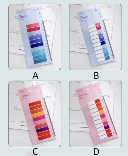 Candy Color Page Flags Sticky Notes | Sticky Index Tabs | Writable Book Tabs | Markers Annotation Tabs |  Planner  Study Supplies