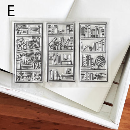 Reading Book Review Clear Stamp | Reading Tracker Book Lover Bookish Transparent Rubber Stamps | Bullet Journal Planner Accessories