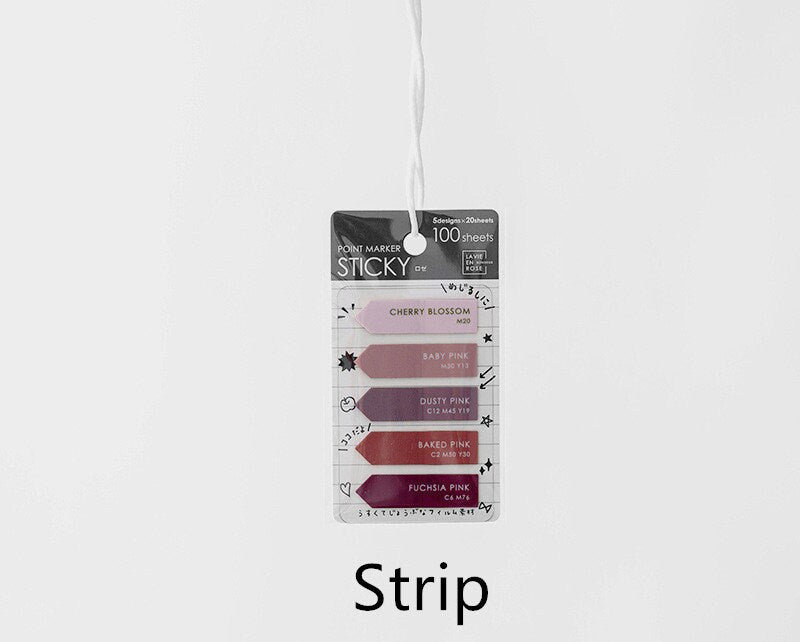 kyowa Pink Sticky Tabs | Annotation Marks for Annotating Books | Book Tabs | Page Flags Markers | Index Sticky Highlighter Book Lover Gift