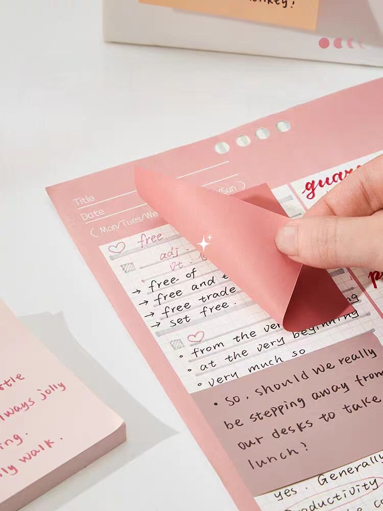 Colorful Sticky Notes | Planner Bujo | Sticky Note Pad | Memo Pad | Planner memo | cute memo pad, Stationery | planner accessory