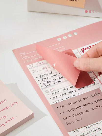 Colorful Sticky Notes | Planner Bujo | Sticky Note Pad | Memo Pad | Planner memo | cute memo pad, Stationery | planner accessory