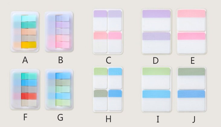 Pastel Index Sticky Notes | Planner Study Supplies