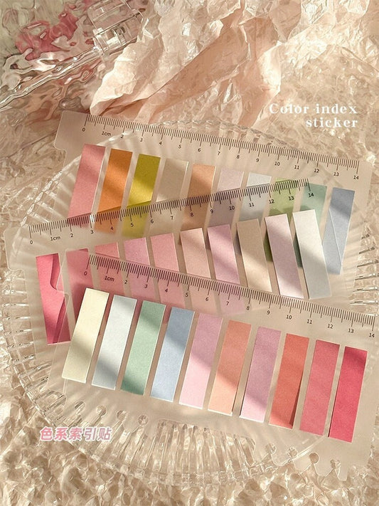 Dreamy Color Page Flags Sticky Notes | Sticky Index Tabs | Writable Book Tabs | Markers Annotation Tabs |  Planner  Study Supplies