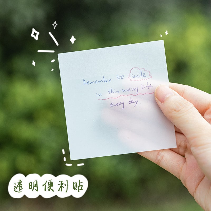 Transparent Sticky Notes | Planner Sticky Notes | Suitable for Annotatating | Tracing Paper Sticky Notes | Office Study Supplies