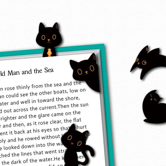 Cute Cat Magnetic Bookmark | Kawaii Kitten Page Keeper | Book Lover Book Club Gift | Book Reading Accessories | Gift for Reader Bookworm