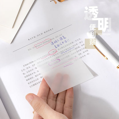Transparent Sticky Notes | Planner Sticky Notes | Suitable for Annotatating | Tracing Paper Sticky Notes | Office Study Supplies