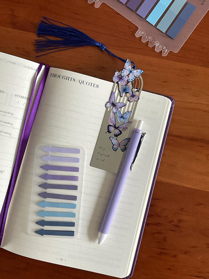 Purple Booklover's Dream Gift Set | Reading Essential | A5 Reading Journal Book Annotation Kit Candle | Bookworm for Her | Reading Girl