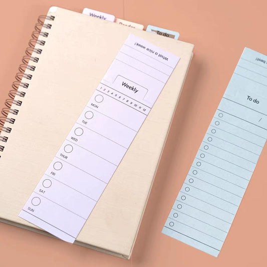 Foldable Notepad | Memo Pad | Creative Bookmark | Todo Weekly Plan Habit Timetable Reader Record | Office Study Supplies |Gift for Booklover