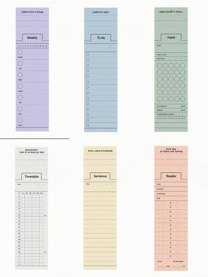 Foldable Notepad | Memo Pad | Creative Bookmark | Todo Weekly Plan Habit Timetable Reader Record | Office Study Supplies |Gift for Booklover