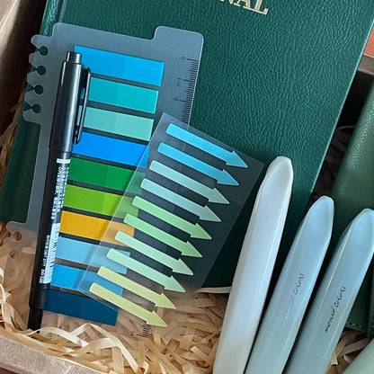 Luxury Green Book Lover Gift Set | Reading Accessories | A5 Reading Journal Book Annotation Kit | Bookworm Gift for Her Him | Reading Gift