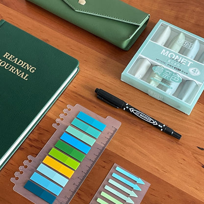 Luxury Green Book Lover Gift Set | Reading Accessories | A5 Reading Journal Book Annotation Kit | Bookworm Gift for Her Him | Reading Gift