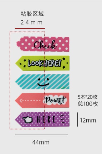 Cute Sticky Index Tabs |  Annotation Marks | Index Sticky Highlighter | Book Tabs Booklover | Sticky Tabs | Sticky Labels  School Stationery