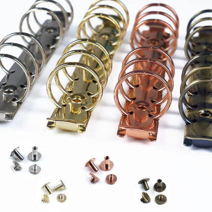 Moterm Metal Planner Binder Rings With 2 Pairs of Screws | A7 A6 Personal A5 for 6 Ring Binder | DIY Binder Refillable Planner Organizer