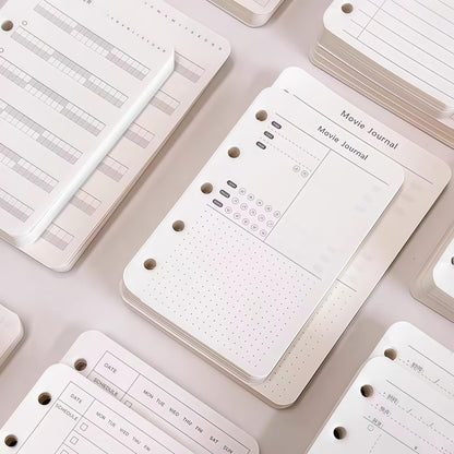M5 A7 Planner Inserts | 5 6 Ring Binder Planner Refills | Weekly Daily Monthly Plan To Do List Reading Movie Journal Habit Tracker