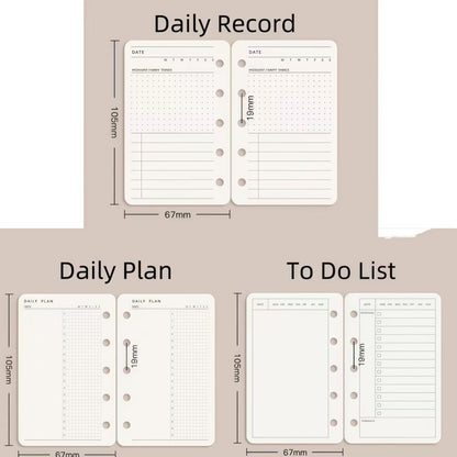 M5 A7 Planner Inserts | 5 6 Ring Binder Planner Refills | Weekly Daily Monthly Plan To Do List Reading Movie Journal Habit Tracker