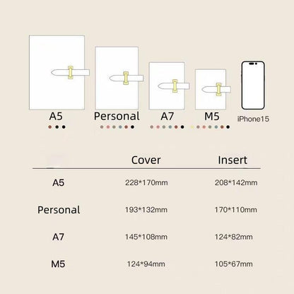 2025 Leather 6 Ring Planner Binder | A5 Personal A7 M5 Size | Refillable Notebook Journal Daily Planner Organizer | Luxury Gift for Her