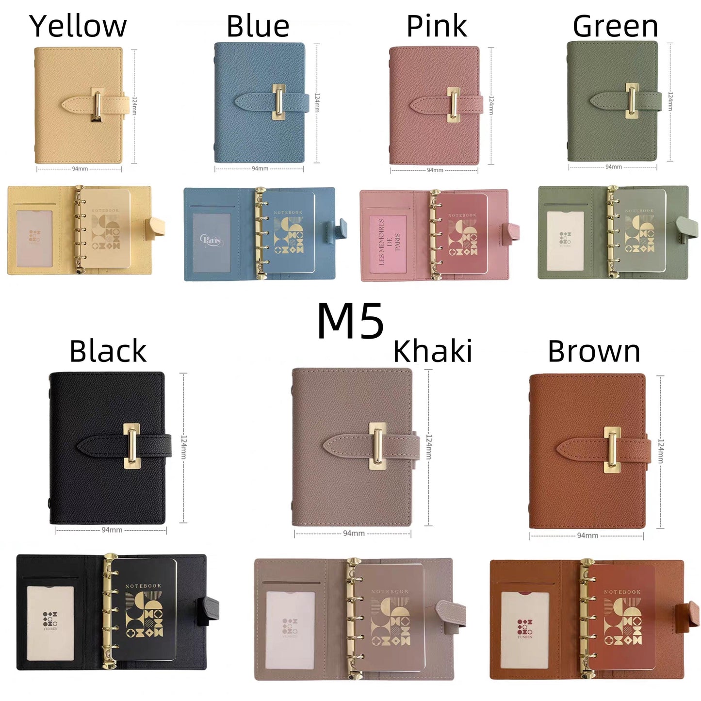 2025 Leather 6 Ring Planner Binder | A5 Personal A7 M5 Size | Refillable Notebook Journal Daily Planner Organizer | Luxury Gift for Her