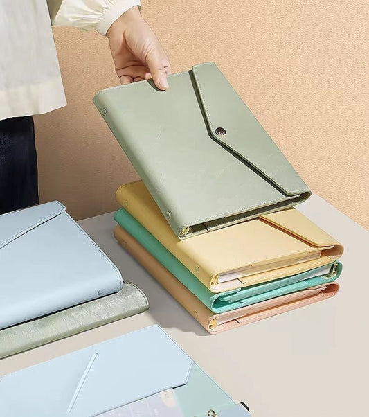 A5 Leather Refillable Planner 6 Ring Binder | A5 Planner Cover | Journal Agenda Notebook | Luxury Gift for Her | School Office Stationery