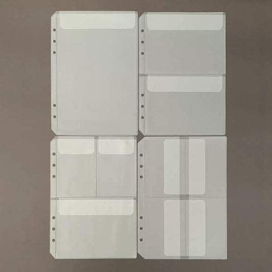 A5 Personal 6 Ring Binder PVC Pocket Insert | Vinyl Dashboard | Planner Card Organizer | Sticker Storage | Card Pocket