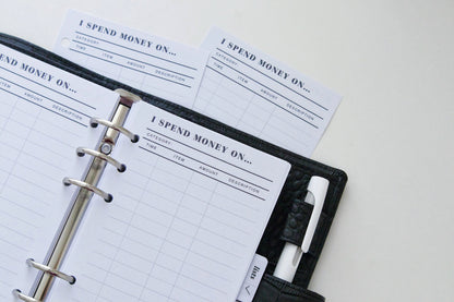 Classification Purchase Tracker Planner Inserts | 20 Sheets | Personal A5 A6 | 6 Rings Planner | Binder Refills