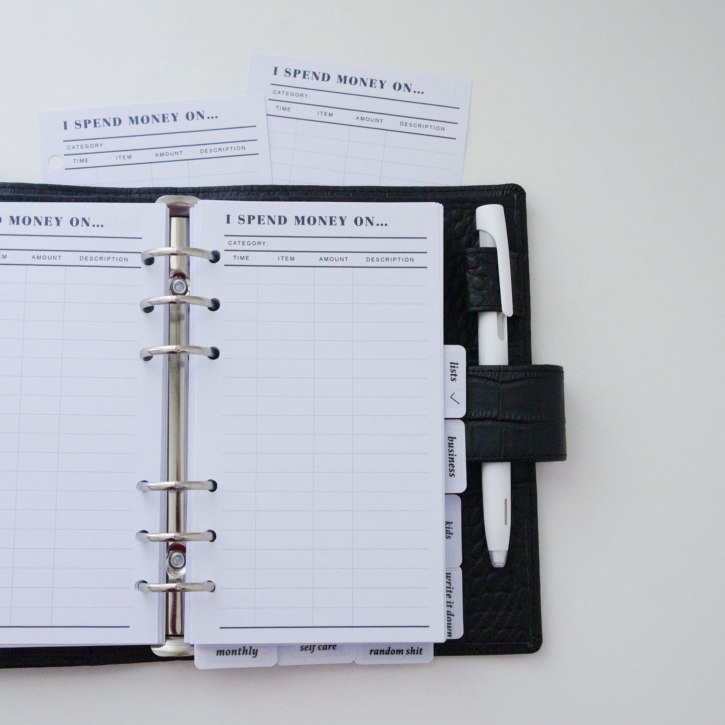 Classification Purchase Tracker Planner Inserts | 20 Sheets | Personal A5 A6 | 6 Rings Planner | Binder Refills