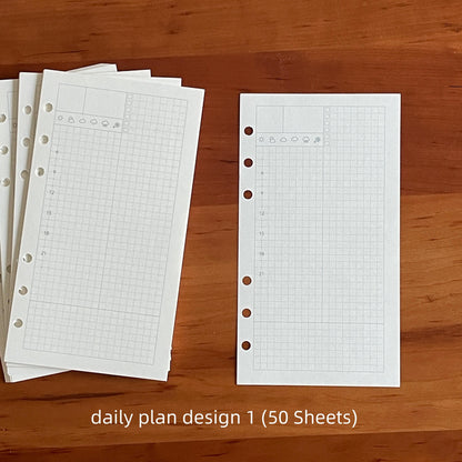 Printed Planner Inserts | M5 A7 Personal A6 Size 6 Ring Binder | Daily Weekly Montly Plan Habit Tracker | Planner Refill Paper |2025 Planner