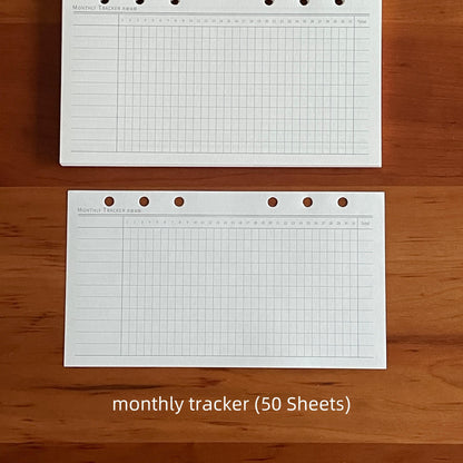 Printed Planner Inserts | M5 A7 Personal A6 Size 6 Ring Binder | Daily Weekly Montly Plan Habit Tracker | Planner Refill Paper |2025 Planner
