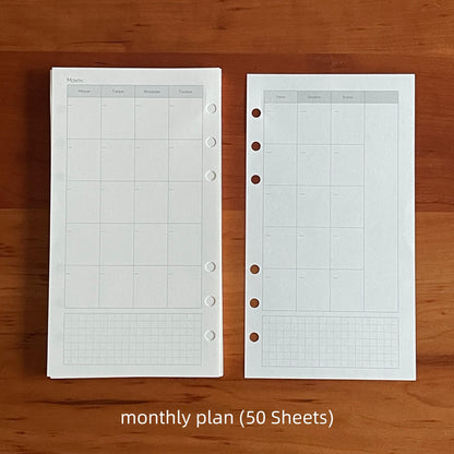 Printed Planner Inserts | M5 A7 Personal A6 Size 6 Ring Binder | Daily Weekly Montly Plan Habit Tracker | Planner Refill Paper |2025 Planner