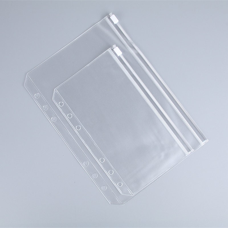 A5 Personal 6 Ring Binder PVC Pocket Insert | Vinyl Dashboard | Planner Card Organizer | Sticker Storage | Card Pocket