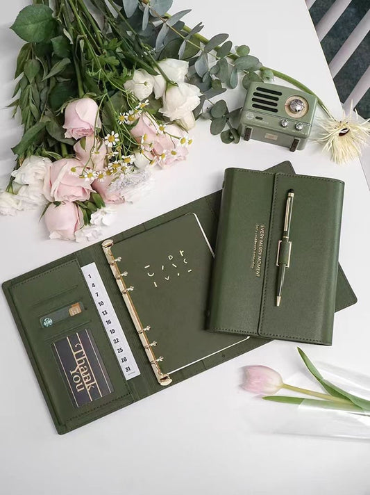 2025 A5 A6 A7 Leather 6 Ring Binder | Planner Cover | Journal Agenda Notebook | Luxury Gift for Her | School Office Stationery