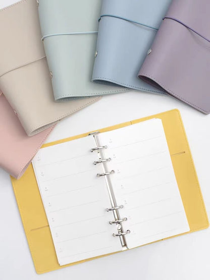 A6 Personal Vegan Leather 6 Ring Binder Cover | Daily Weekly Monthly Planners | Journal Diary Agenda Notebook |Cute School Office Stationery