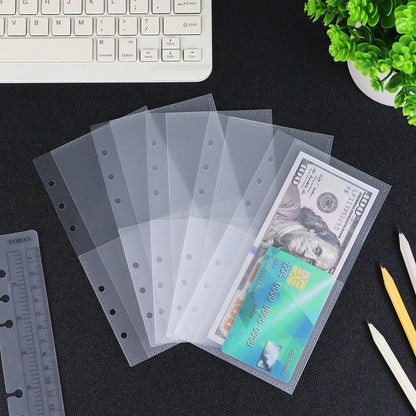 Personal Size 6 Ring Binder Divider Pocket | Sticker Organizer | PVC Insert Pocket | Cash Envelope | Budget Book Planner