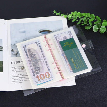 Personal Size 6 Ring Binder Divider Pocket | Sticker Organizer | PVC Insert Pocket | Cash Envelope | Budget Book Planner
